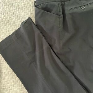 Black Straight Leg Dress Pants with Crisp Crease
